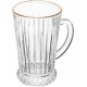 Taça Avulsa 210ml Para Cappuccino Deli Diamante Com Fio Dourado Em Cristal Ecológico